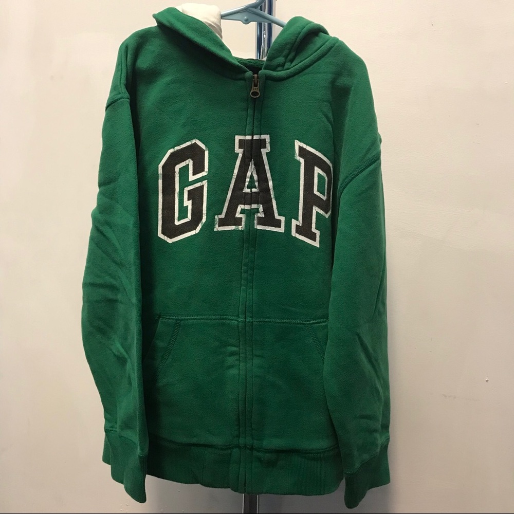 GAP Green Cotton Hoodie - Size 10